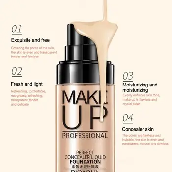 

Pore Cream Concealer Makeup Liquid Foundation Korean Face Brightening Complexion Invisible Pore Foundation