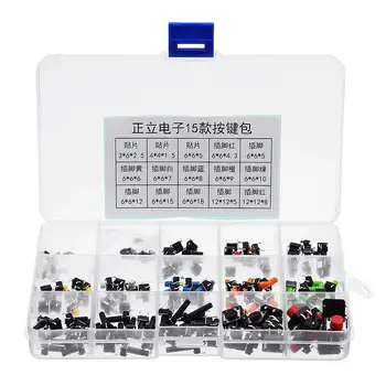 

15 Types Tactile Push Button Switch Micro Switch 4 Pin for Induction Electrical Panel