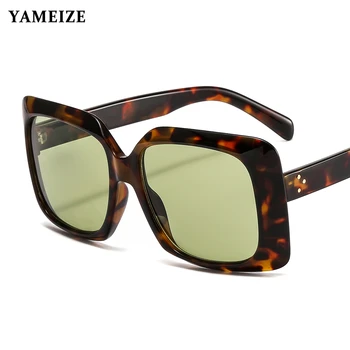 

YAMEIZE Oversized Sungalsses Women 2020 Luxury Brand Fashion Retro Big Frame Vintage Sun Glasses Ladies Eyaglasses Female Oculos