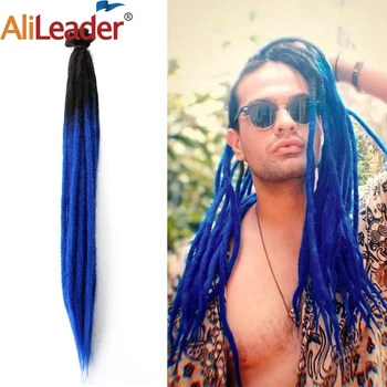 

Alileader Sale Dreadlock 5/10 Strands Dreadlocks Hair Extension Ombre Crochet Braid Hair Synthetic Hair Braid Dreadlocks For Men