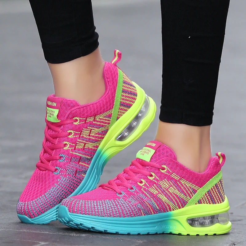

Gnome Women Colorful Weave Shoes Casual Ultra Light Ladies Platform Shoes Breathable Damping Cushion Sneakers Women Trainers