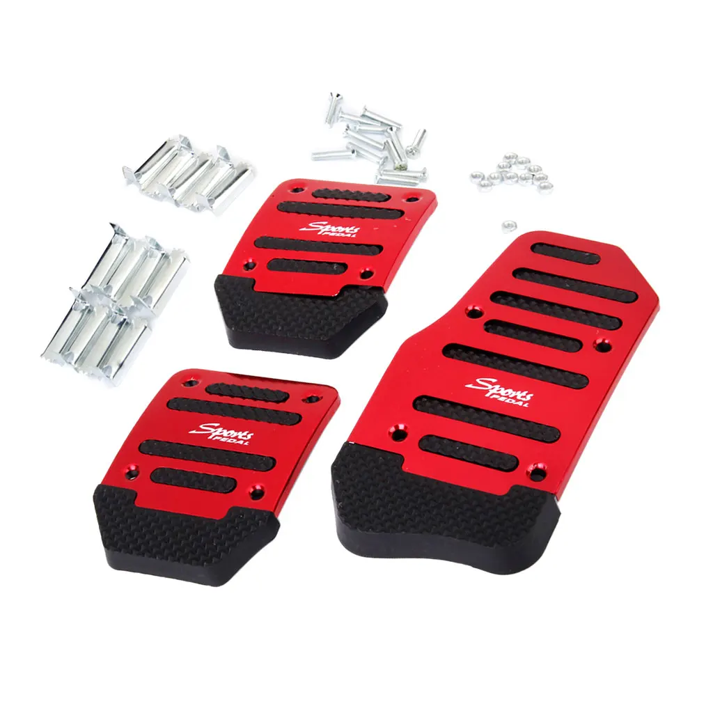 3 Pcs Sport MT Clutch Brake Pedal Interior for MT Vehicle Car Truck