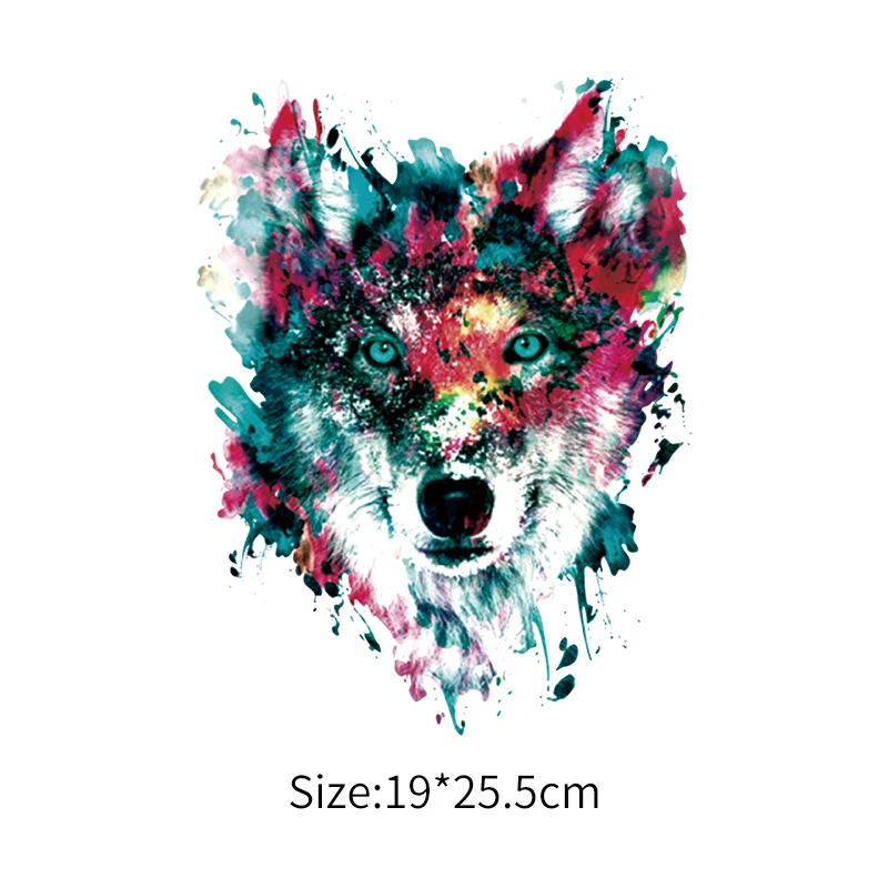 Красочные наклейки с волком теплопроводящие Parches сделай сам декоративные патчи