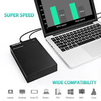 

USB 3.0 2.5 Inch / 3.5 Inch SATA HDD Enclosure External Hard Disk Box Support UASP 10TB Driver Box OTB One Touch Backup US EU UK