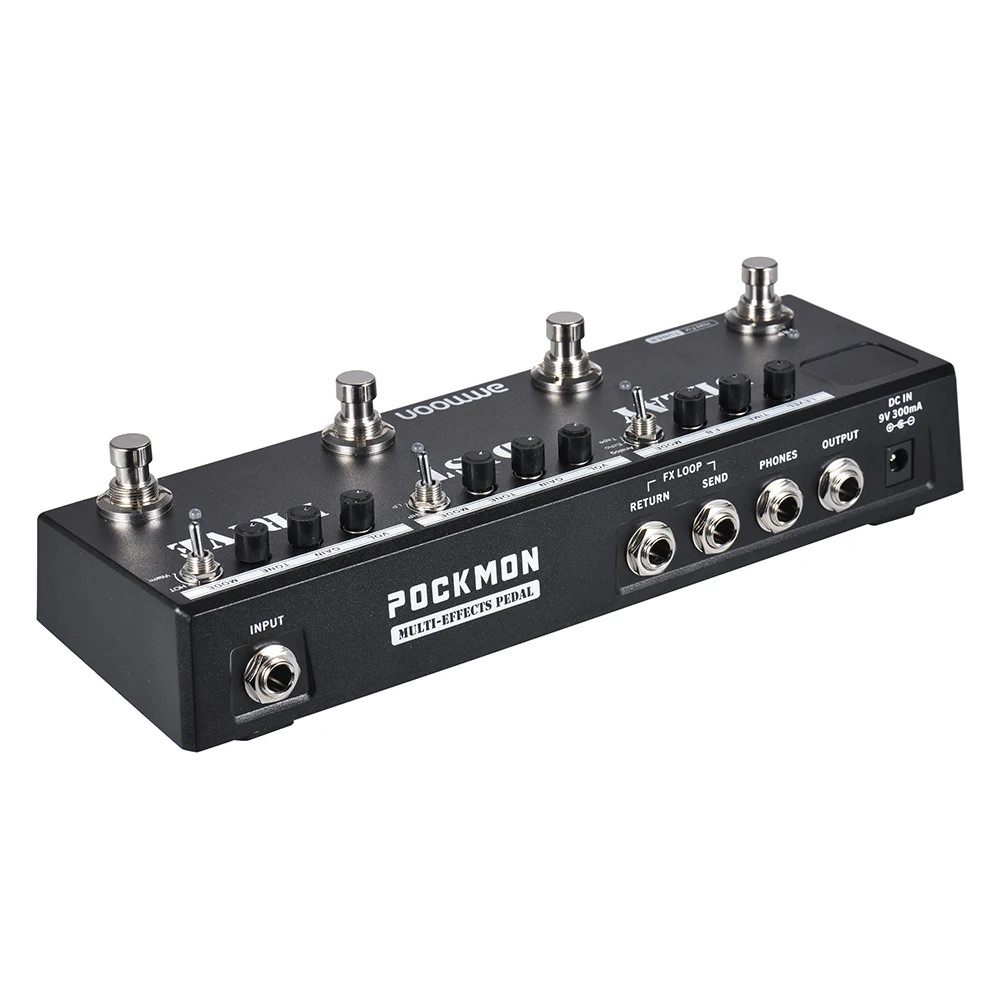 

Hot New Good quality POCKMON Multi-Effects Pedal Strip with Tuner Delay Distortion Overdrive FX Loop Tap Tempo Effect Pedal