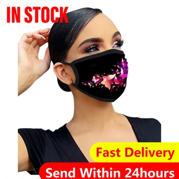 

mascarillas adult 5PC Fashion Butterfly Printed Outdoor Mask Warm Windproof Cotton Mask mascarillas Reusable Washable Mask#3