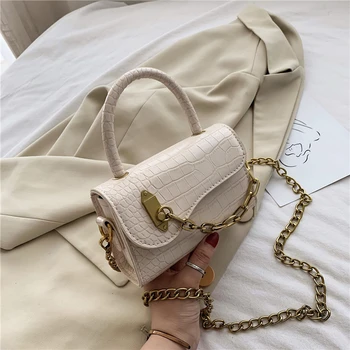 

Burminsa Chic Design Stone Pattern Small Handbags For Women Girls Cute Chain Shoulder Bags High Quality Mini Crossbody Bags 2020