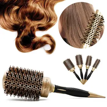 

Anti-static Cylinder Hair Curling Styling Massage Comb Brush Solon Beauty Tool