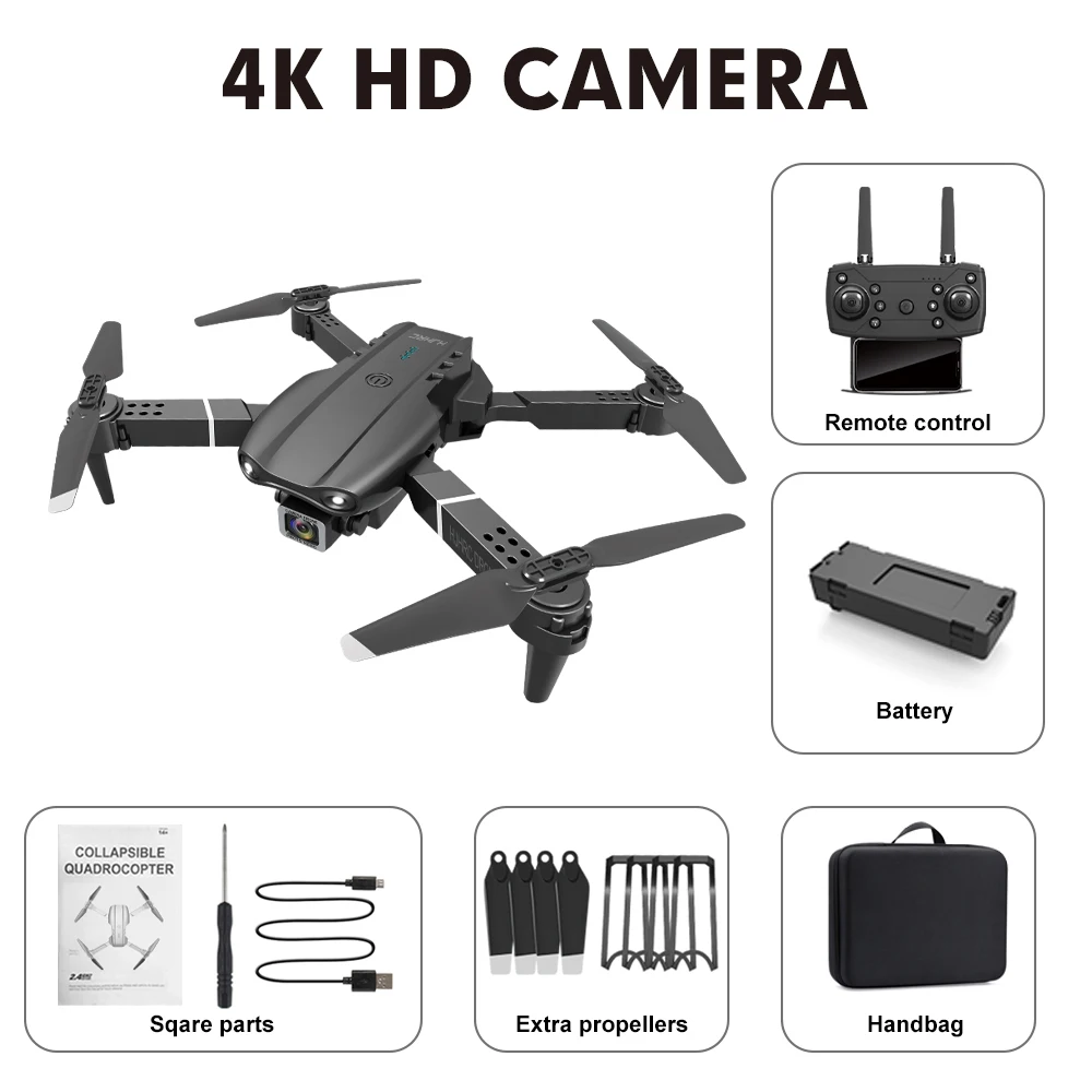 Rc Dron Mini Drone 4k Profesional Wide Angle 4K HD Dul Camera 2.4G 4CH Foldable Home Quadcopter FPV Helicopter Toys For Boy rc tech quadcopter RC Quadcopter