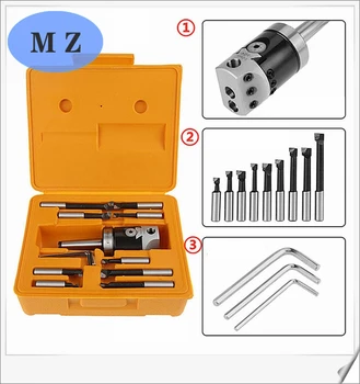 Online 1set BT30 NT30 R8 C20 MT1 MT2 MT3 MT4 F1 Tool Holder+boring Head F1 2inch 50mm+9pcs 12mm Adapter Tool Holder Rough Bore