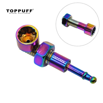 

TOPPUFF Metal Pipe Screw Pipe Jamaica Rasta Tobacco Smoking Pipes Creative Disguise Hand Portable Pipe Smoking Accessories
