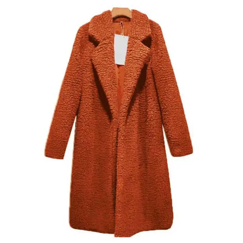 New Autumn Winter Faux Fur Coat Women Warm Teddy Bear Coat Ladies Fur Jacket Female Teddy Outwear Plush