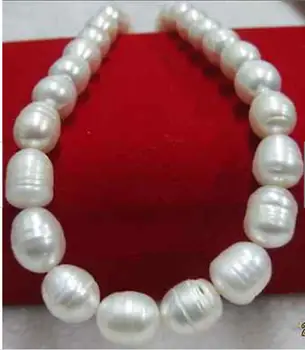 

elegant south sea 12-13mm white baroque pearl necklace 18inch 36"