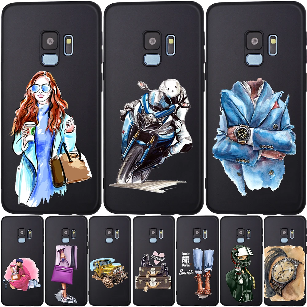 Модный кожаный чехол для девушек черный телефона Racer Samsung S20 ultra S11 S10 S9 S8 s20 Plus S7 Edge