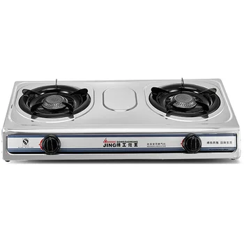 

Hot Sales Gas Stove Double Burner Desktop Steel Surface Gas Stove Liquefied Gas Household Energy Saving Eyes Double Headed Style