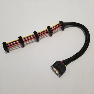 Image 2 - 전원 확장 SATA 케이블 15 핀 1 ~ 5 분배기 하드 드라이브 조립 케이블 와이어 40cm