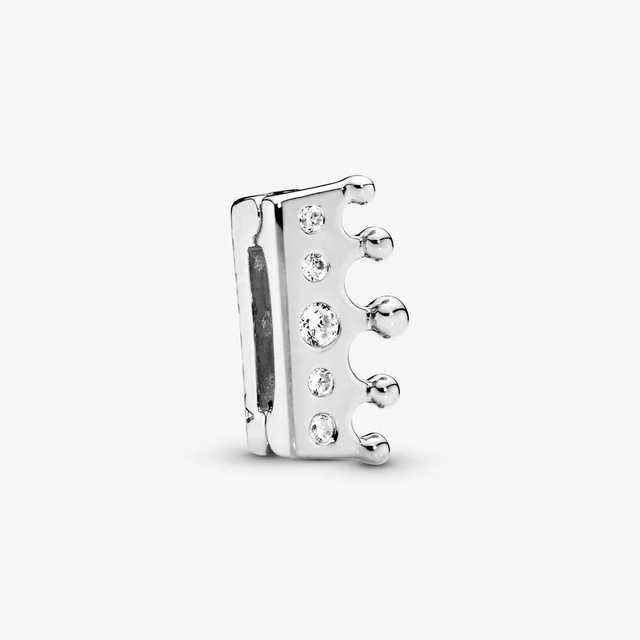 Sterling Silver Charms Beads Original Reflections Clip Heart Clover Crown Charm Fit Pandora Bracelets Diy Jewelry For Women