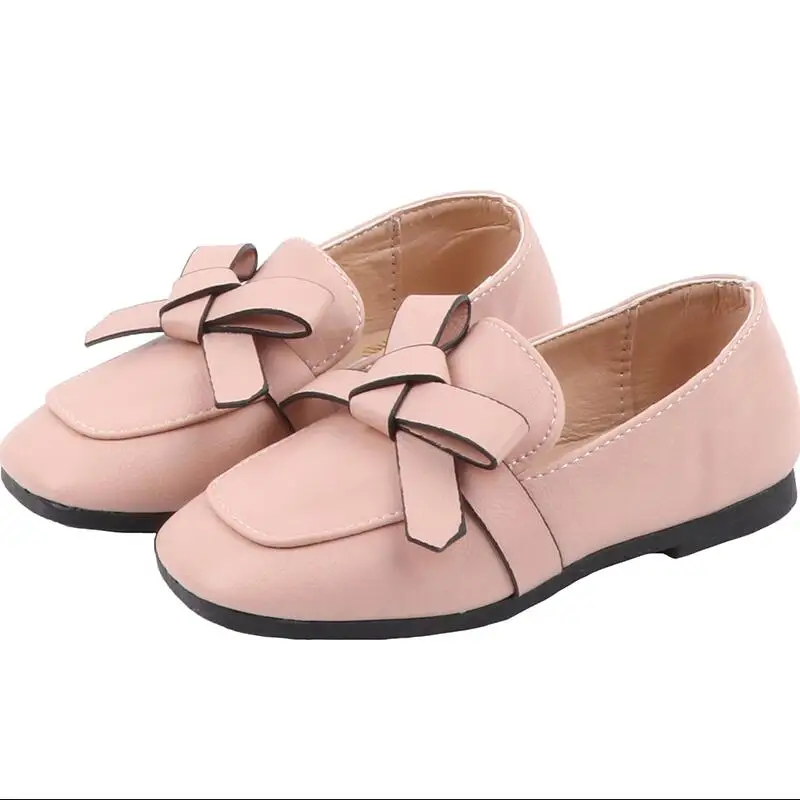 

Princess Peas Shoes Fashion Girls Bow Shoes Girls Non-slip Casual Leather Shoes Soft Sole Children's Comfortable Shoes New