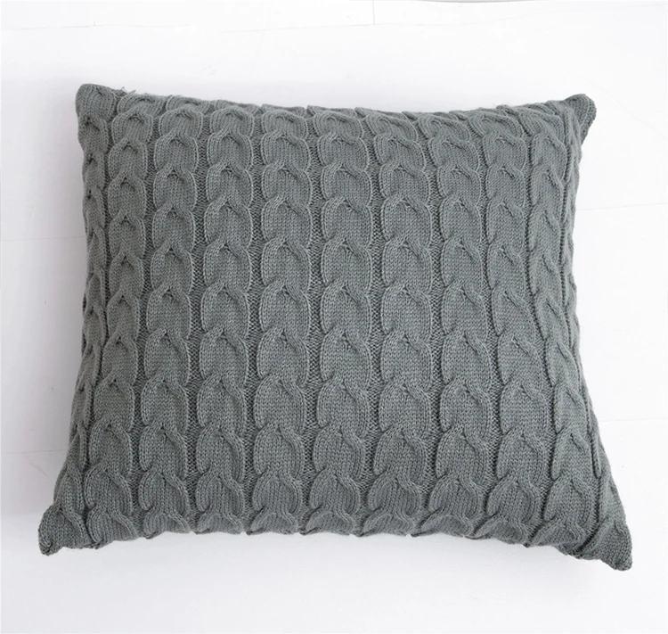 双麻花拉链靠枕套RJ90014(11)