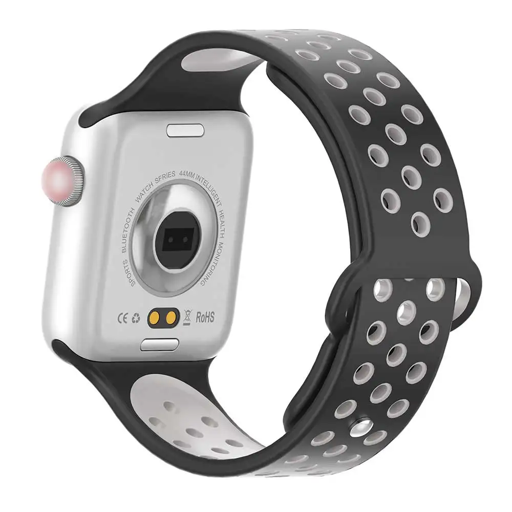M33 Silver BGr Новые умные часы M33, водонепроницаемые спортивные часы для iphone iwo8, умные часы, монитор сердечного ритма, функции кровяного давления для женщин, мужчин, детей - Цвет: M33 Silver BGr