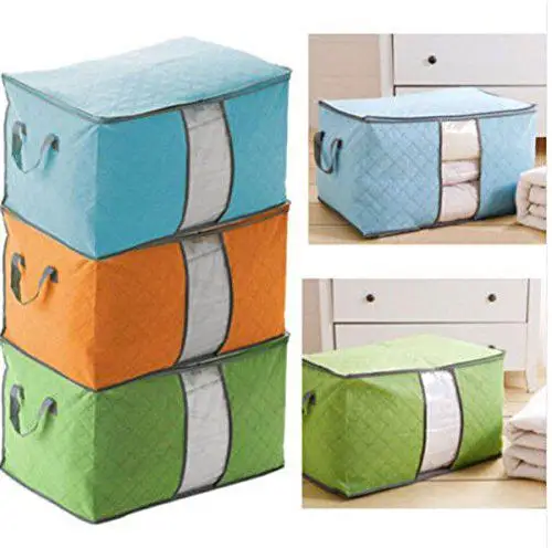 HobbyLane Jumbo сумка для хранения одежды постельные принадлежности одеяло ручки Прачечная подушки коробка на молнии основной цвет: синий