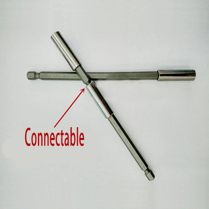 DWZ 1/4'' Hex Shank Magnetic Screwdriver Extension Drill Bit Holder 60/75/100/150mm