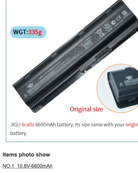 6600MAh Аккумулятор для ноутбука HP Pavilion g6 dv6 mu06 586006-321 586006-361 586007-541 586028-341 588178-141 593553-001 593554-001 аккумулятор большой емкости - Цвет: 6600MAh