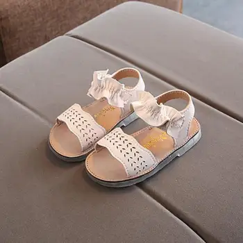 

2020 Summer New Girl Rhineston Sandals Kids Child Fashion Bead Patent Leather Princess Sandals Party Shoe For Girls Shoe