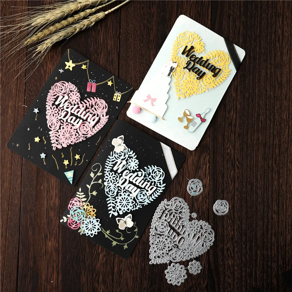  Kokorosa Wedding Invitation Metal Cutting Dies for Scrapbooking New Dies for 2019 Die Cut Stitch Cr - 4.00045E+12