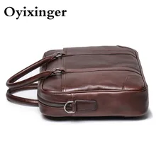 Роскошные компьютерные сумки мужские сумки через плечо для мужчин дизайнерские из натуральной кожи кофе мужские Офисные Сумки через плечо Portafolio