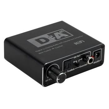 

Digital Optical Coaxial Toslink to Analog RCA L/R 3.5mm Audio Converter 192KHz