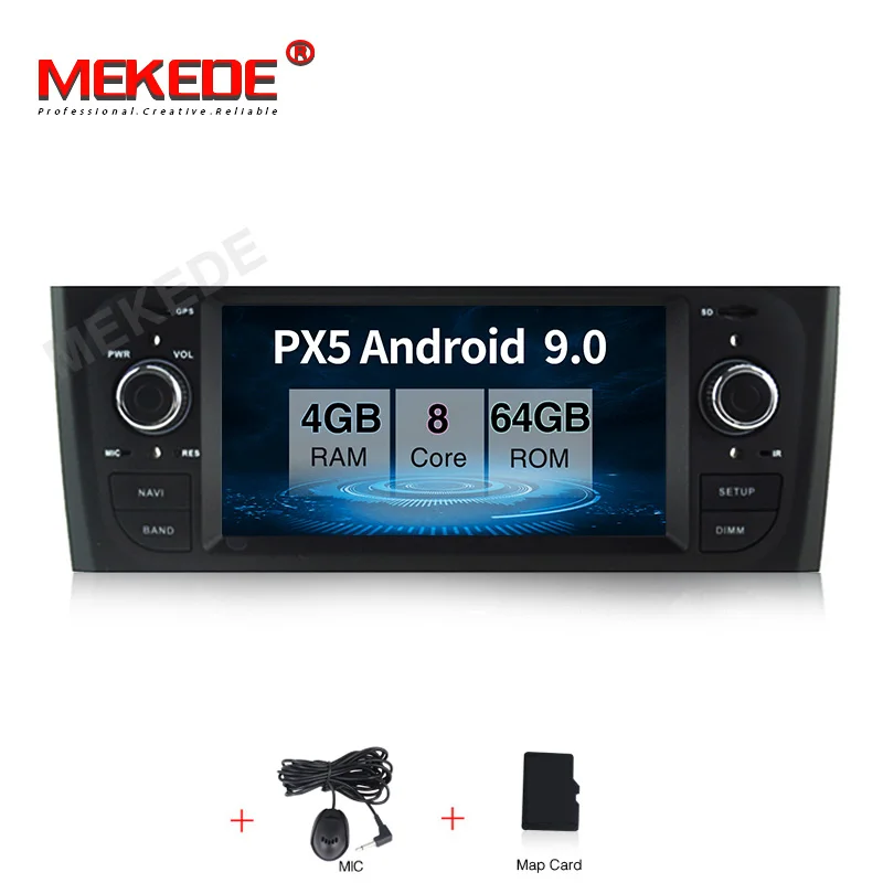 MEKEDE PX5 4+ 64G Android 9,0 автомобильный Радио gps навигация Мультимедиа Стерео для Fiat Grande Punto Linea 2006-2012 DVD wifi Bluetooth - Цвет: 64G CAR DVD