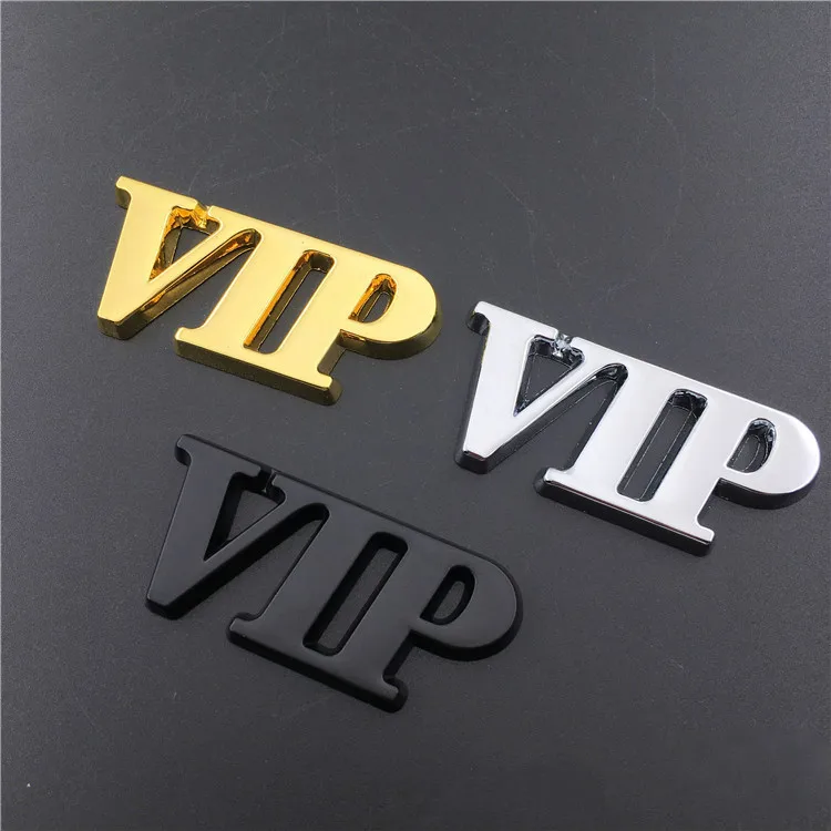 Металлическая наклейка 10 шт./лот логотип VIP Эмблема багажника автомобиля 3D