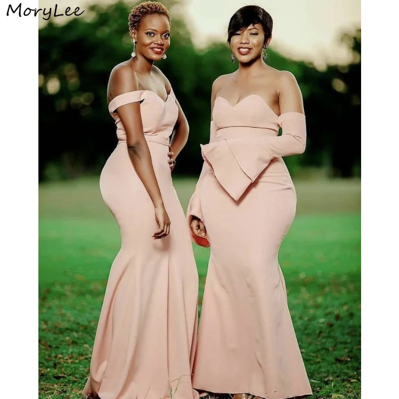 

Bridesmaid Dresses Pink Sweetheart Sleeveless Mermaid Bridesmaid Dresses Zipper Back Floor Length Wedding Party Bridesmaid Gowns