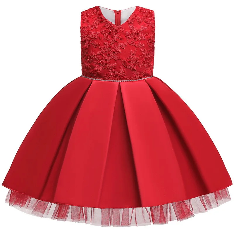Нарядное платье с цветочным рисунком для маленьких девочек; кружевное платье с открытой спиной для свадебной вечеринки; детское платье принцессы; детская одежда для девочек