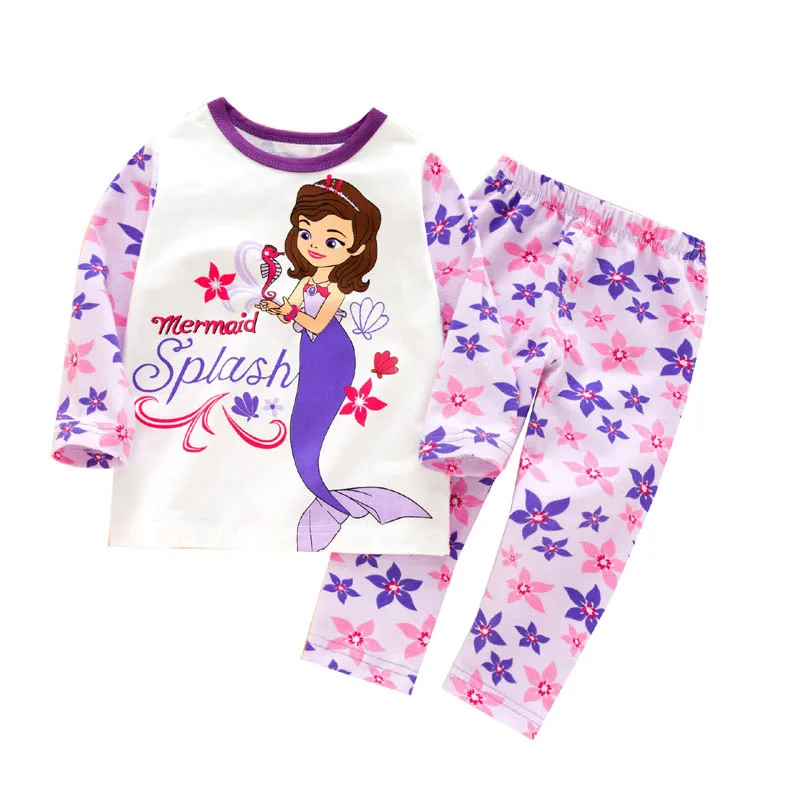 Детский пижамный комплект с героями мультфильмов; хлопковая одежда для маленьких девочек; сезон весна-осень; Пижама для мальчиков с единорогом и Бэтменом