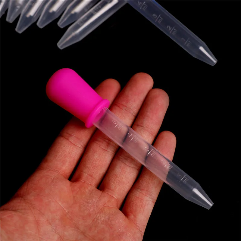 5ML children dropper medicine dispenser silicone transparent safety medicine dropper baby baby medicine dispenser random color