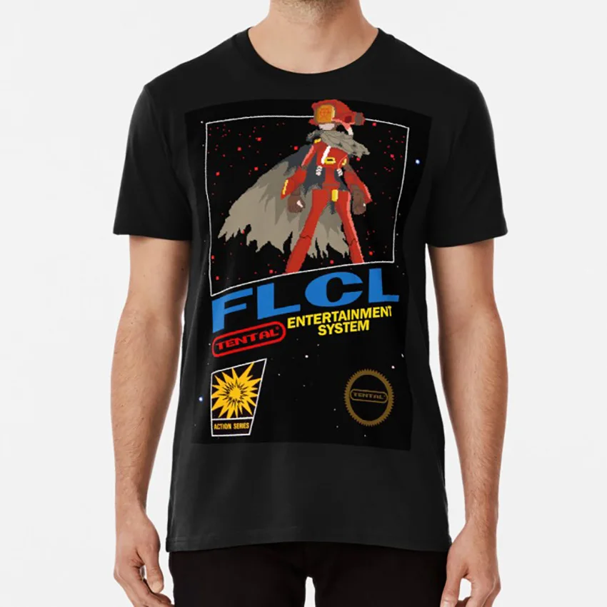

Футболка Canti Flcl в стиле ретро, Ложная черная коробка Flcl, для игр в ретро стиле, 8 бит, 16 бит