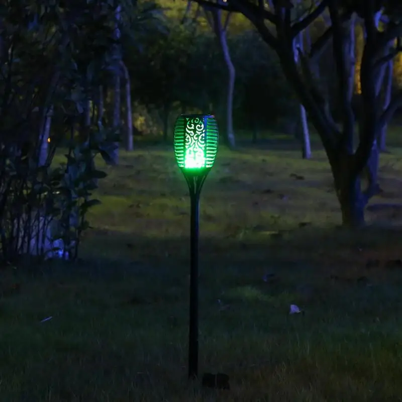 Солнечный 66LED красочный свет пламени Открытый IP65 Водонепроницаемый факел лампы безопасности для балкона сад газон на крыше