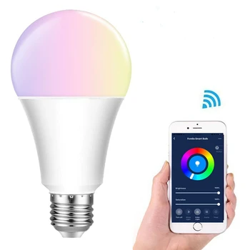 

10W Smart WiFi E27 E26 B22 Bulb RGB+CW AC85-260V Supports Voice Control APP Control for Desk Lamp Spotlight Lantern