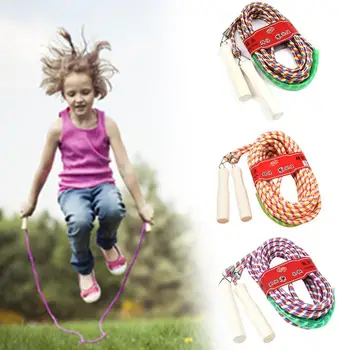 

Group Skip Rope Jumping Rope Wooden Handle Weavon Rope Outdoor Skip Crossfit Sports Long Fitness Equipment Rope P7Z5