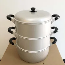 Классический трехслойный Пароварка с выдвижным ящиком старый-модный Алюминиевый горшок для супа Пароварка горшок булочки утолщенная большая емкость