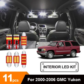 

11 x White Ice Blue Error Free Car LED Light License Plate Bulbs Package Kit For 2000-2006 GMC Yukon Interior Reading Dome Lamp