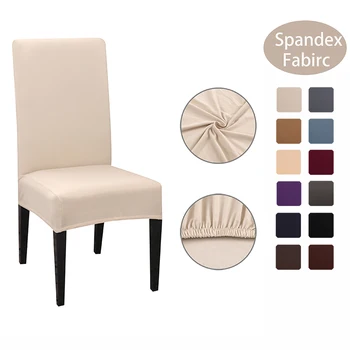 

1/2/4/6Pcs Solid Color Chair Cover Spandex Stretch Slipcovers Dining Chair Covers For Kitchen Restaurant Wedding Banquet Hotel