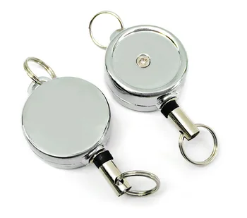 

Free shipping 1000pcs/lot customized logo badge reel; promotional retractable metal badge holder; belt clip BR7