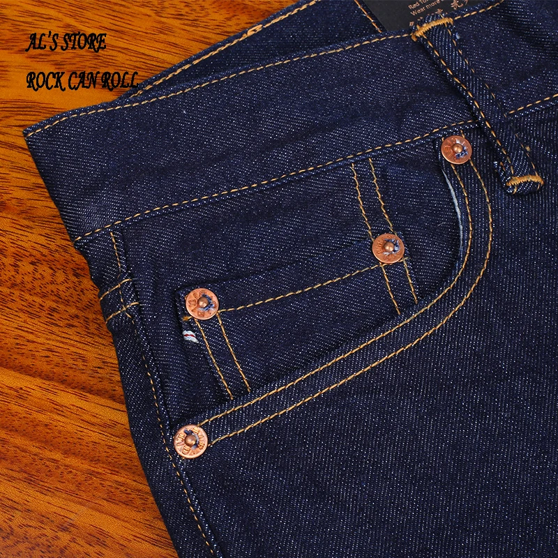 GT-0003 Lesen Beschreibung! Indigo Selvage Gewaschen Dünne Passende Hosen Sanforized Raw Denim Jean 12 unzen