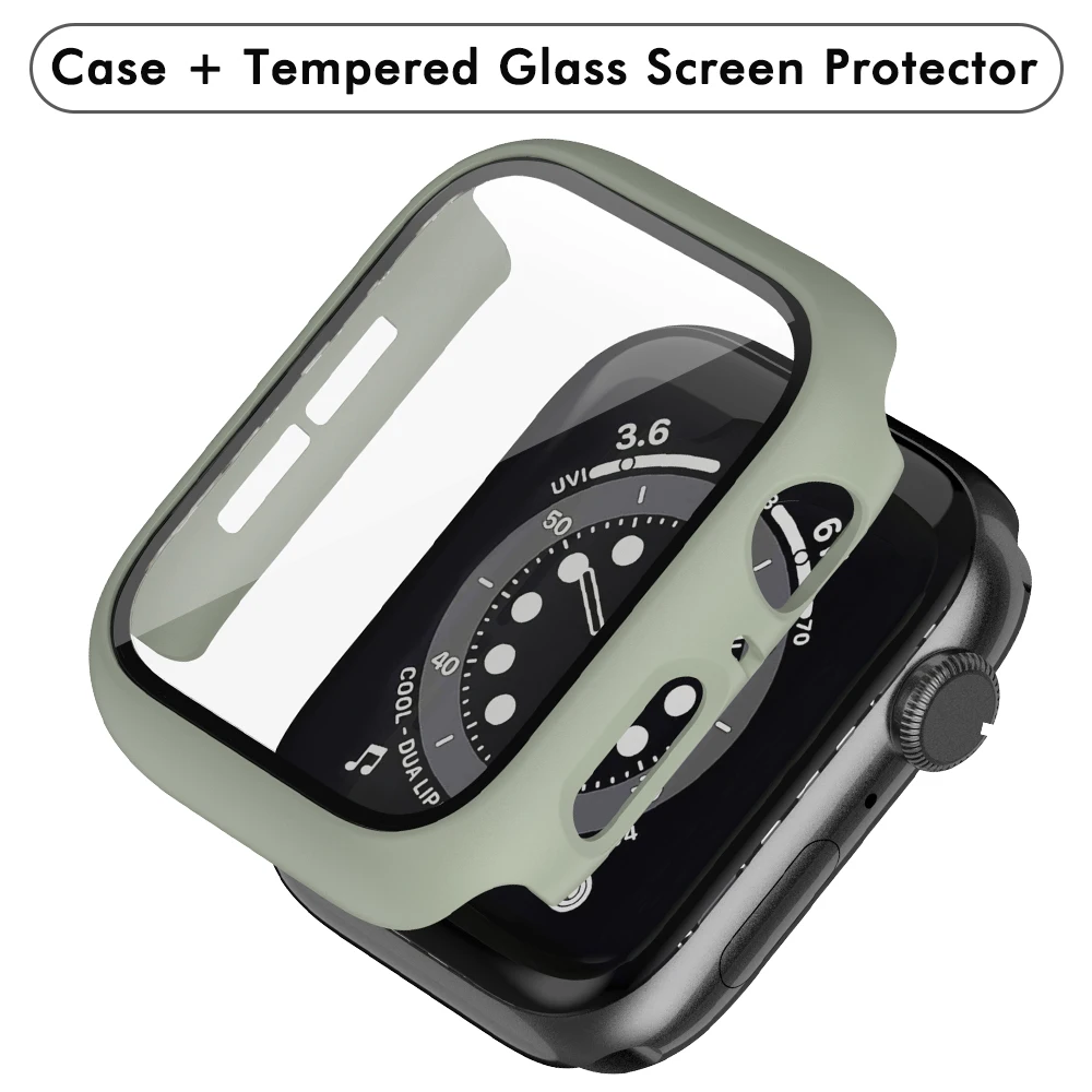 Glass+Cover For Apple Watch Case 45mm 41mm 44mm 40mm 42mm 38mm iWatch Accessorie Screen Protector Apple Watch Serie 3 4 5 6 SE 7 Glass+Cover For Apple Watch Case 45mm 41mm 44mm 40mm 42mm 38mm iWatch Accessorie Screen Protector Apple Watch Serie 3 4 5 6 SE 7