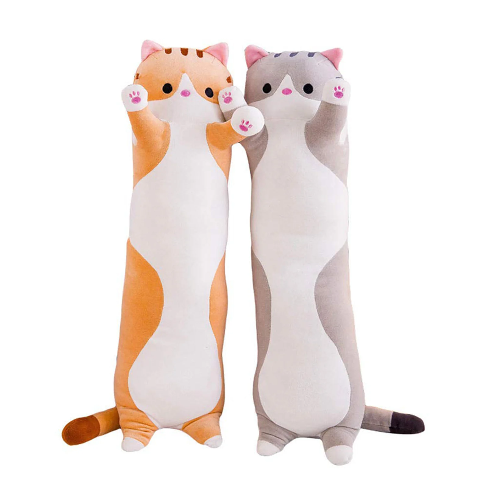 Muñeco de felpa de 50-90cm de altura, almohada en forma de gato, Material de algodón de alta calidad, peluches de animales, juguetes para niños