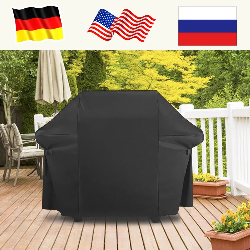 Outdoor Garden BBQ Barbecue Grill Cover Tool Waterproof Dustproof Table Cover C 