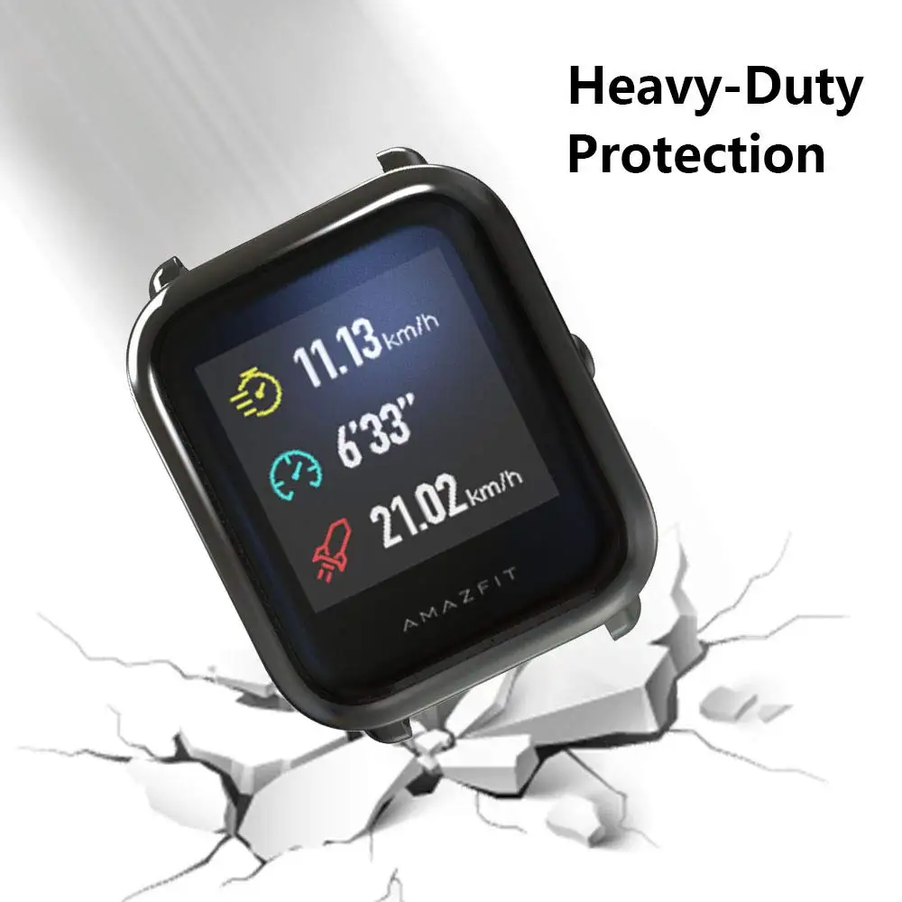 Чехол из ТПУ для Huami Amazfit Bip Younth Защитная пленка для часов тонкая красочная рамка защитная оболочка с защитой экрана